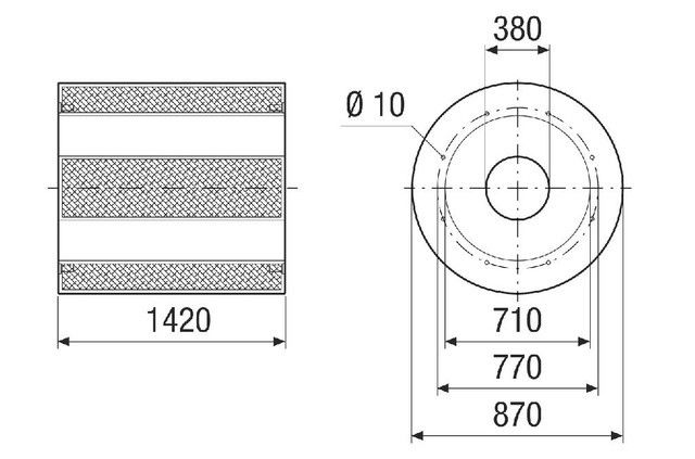 Rohrschalldämpfer RSKI 71/2000