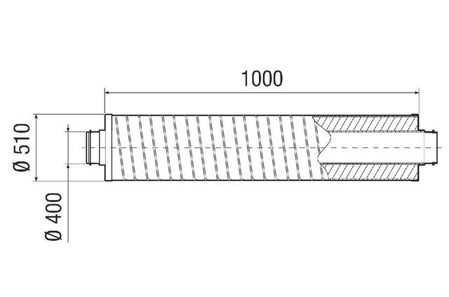 Rohrschalldämpfer RSR 40/50-1