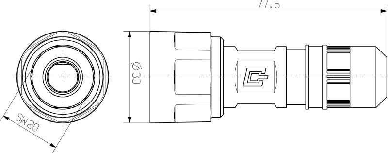 Steckergehäuse IE-PH-V01M