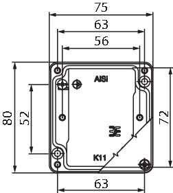 Flanschdose 1Port IE-OM-V04P-K11-1S