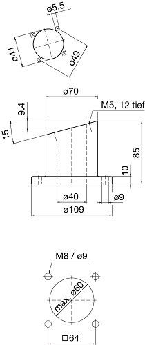 Standfuß-Neigungskupplung 1013050400