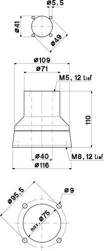 Standfußkupplung 1013050800 Standfußkupplung 1013050800