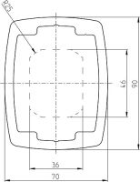 Aluminium-Rohrprofil TRAGR AL 70X90X750