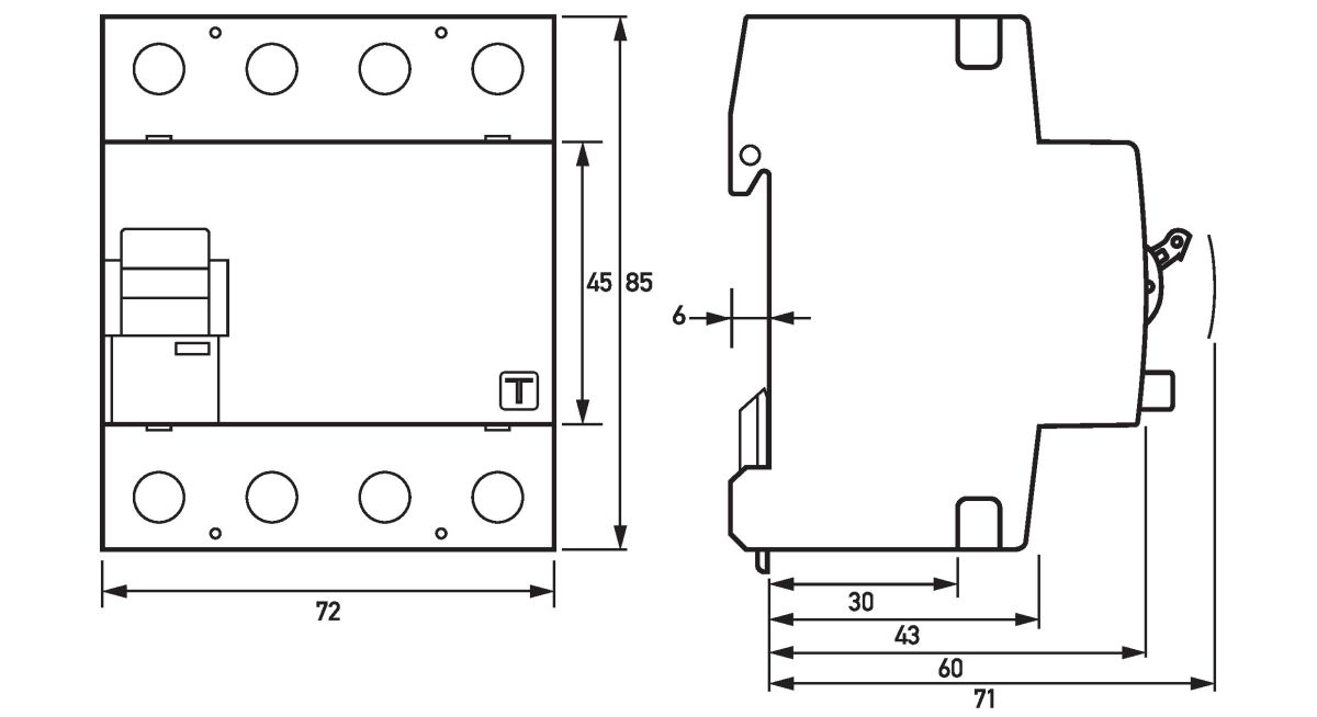 Fehlerstromschutzschalter DFS 4040-4/0,03-EVHD