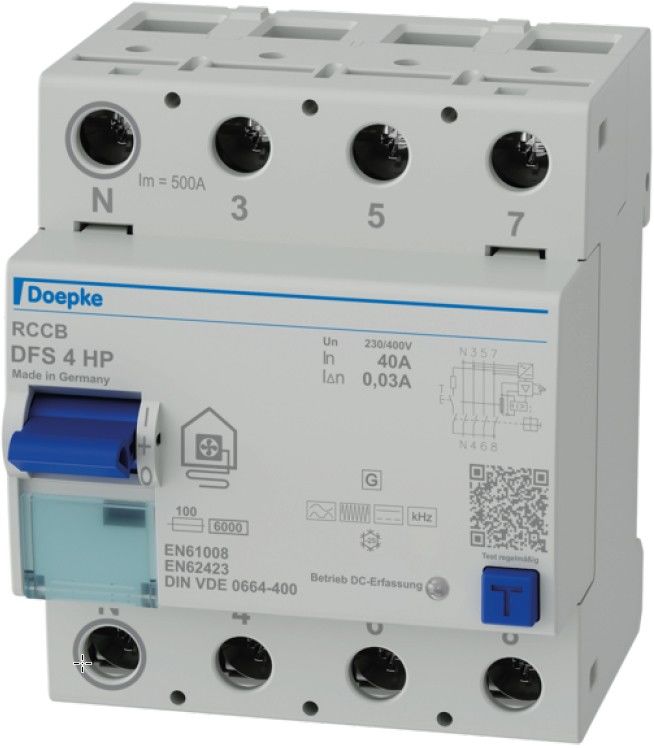 FI-Schutzschalter DFS4 040-4/0,03-HP