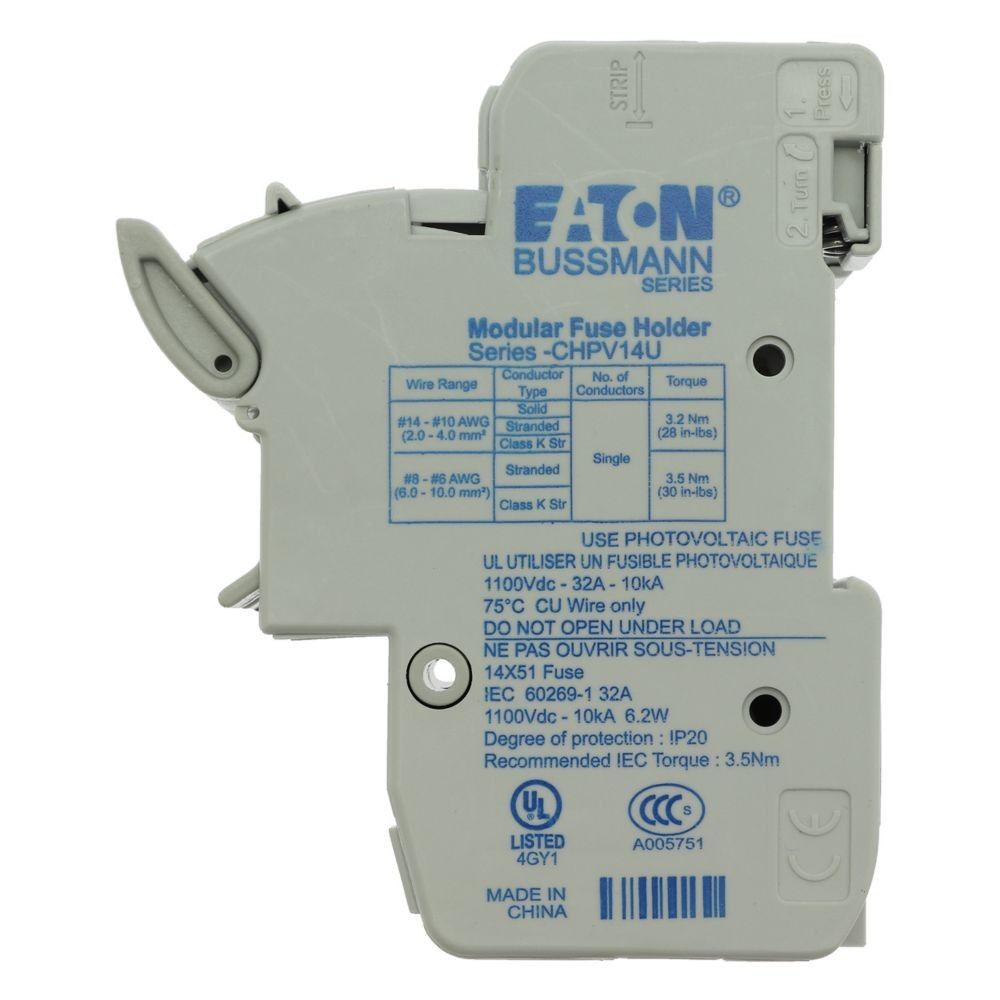 Sicherungshalter 32A 1500V 2P 14x51 #CHPV142U