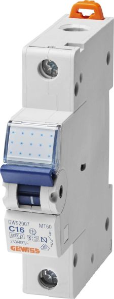 Leitungsschutzschalter GW92207 B-16A 1-polig 6kA Leitungsschutzschalter GW92207 B-16A 1-polig 6kA