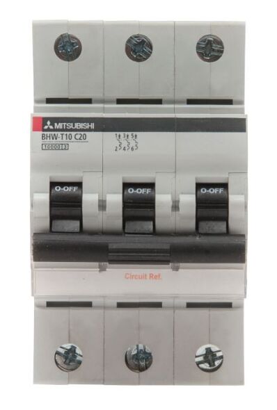 Sicherungsautomat BHW-T10 3P Type D 1A Sicherungsautomat BHW-T10 3P Type D 1A