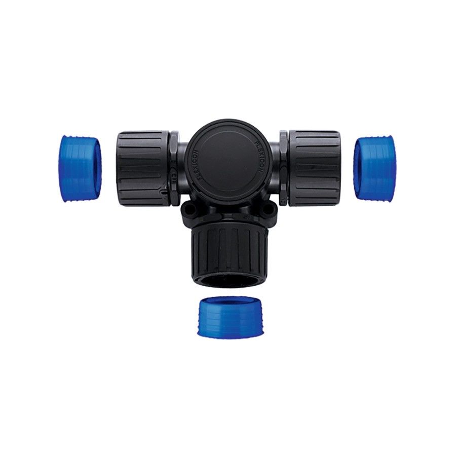 Kunststoffverschraubung HGL42-T-PA66/TPE-BK