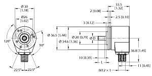Inkrementaler Drehgeber REI04QA0C4A2500H1181 Inkrementaler Drehgeber REI04QA0C4A2500H1181