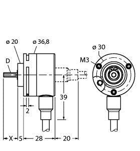 Inkrementaler Drehgeber RI-08S6S-2F360-C 1M Inkrementaler Drehgeber RI-08S6S-2F360-C 1M