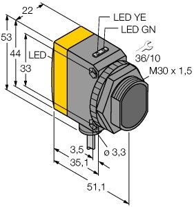 Opto-Sensor QS30RXH2OU W/30 Opto-Sensor QS30RXH2OU W/30
