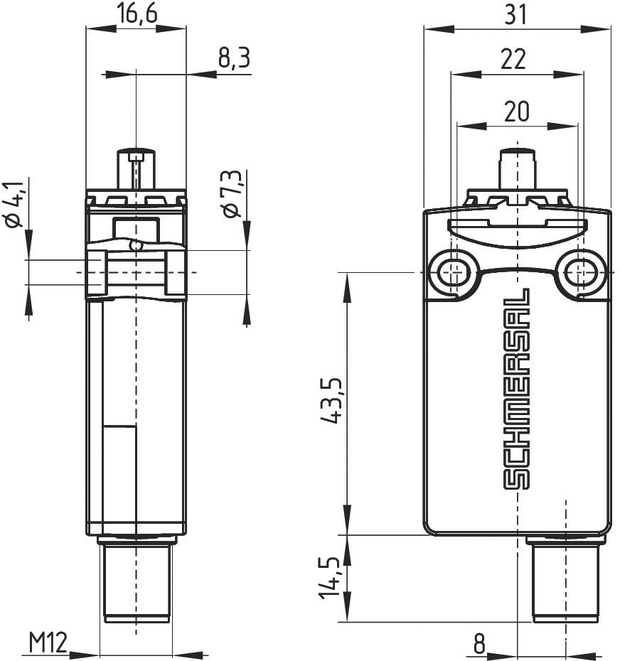 Positionsschalter PS116-Z11-ST-H200