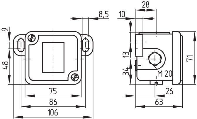 Positionsschalter TS 422-10Y-M20
