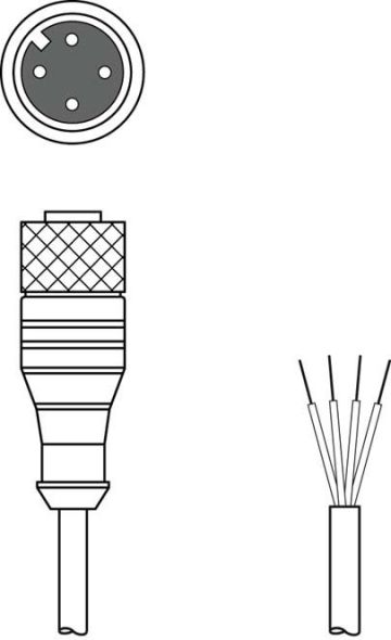 Anschlussleitung KD U-M12-4A-V1-200 Anschlussleitung KD U-M12-4A-V1-200