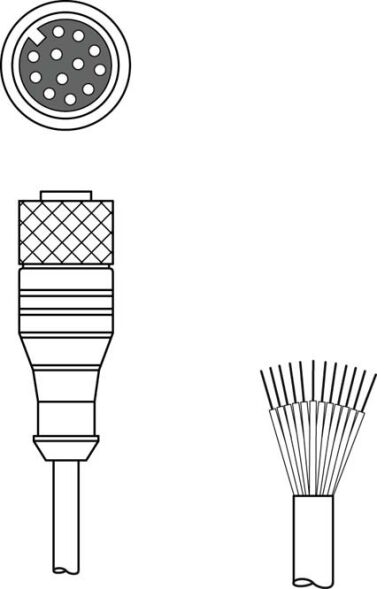 Anschlussleitung KD U-M12-CA-P1-100 Anschlussleitung KD U-M12-CA-P1-100