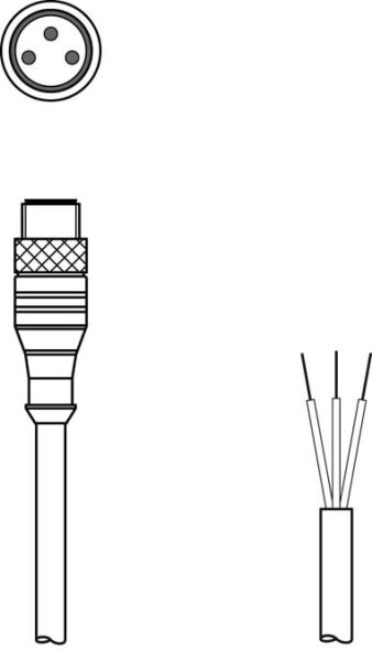 Anschlussleitung KS U-M8-3A-P1-020 Anschlussleitung KS U-M8-3A-P1-020
