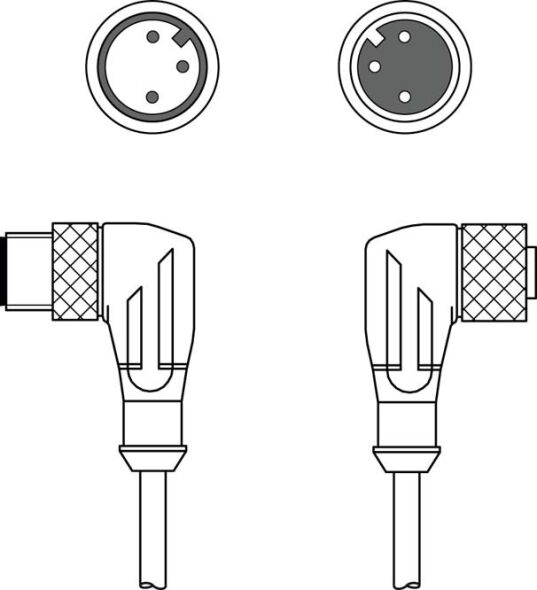Muting-Kabel CB-M12-1500X-3WF/WM Muting-Kabel CB-M12-1500X-3WF/WM