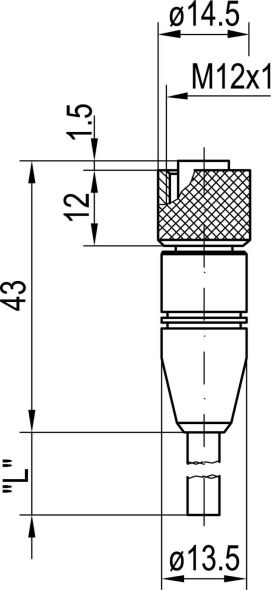 M12 Anschlußkabel - 8-poli L8-5m-G-PUR M12 Anschlußkabel - 8-poli L8-5m-G-PUR