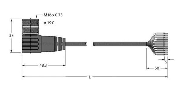 Aktuator- u. Sensorleitung BKWM19E015/S90 (OBS) Aktuator- u. Sensorleitung BKWM19E015/S90 (OBS)
