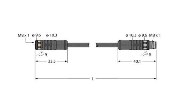 Aktuator- u. Sensorleitung PKGS3M-4.5PSGS3M/TEG Aktuator- u. Sensorleitung PKGS3M-4.5PSGS3M/TEG