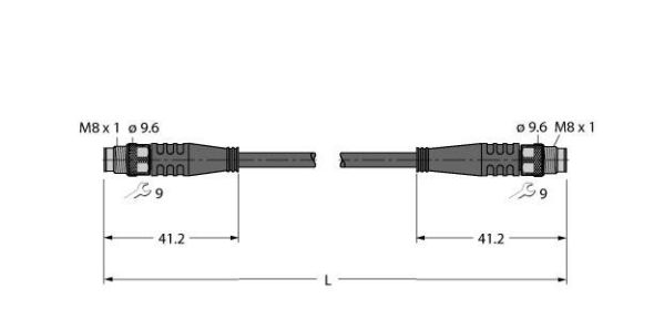 Aktuator- u. Sensorleitung PSG3M-0.9-PSG3M/TEL Aktuator- u. Sensorleitung PSG3M-0.9-PSG3M/TEL