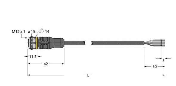 Aktuator- u. Sensorleitung RKC4.4T-3/TXL Aktuator- u. Sensorleitung RKC4.4T-3/TXL