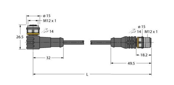 Aktuator- u. Sensorleitung WKC5TP7X30.3RSC5TTXO