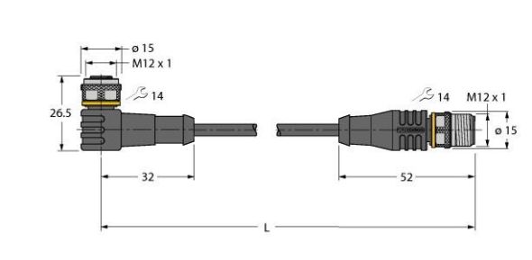 Aktuator- u. Sensorleitung WKS4.4T-P7X#6631066