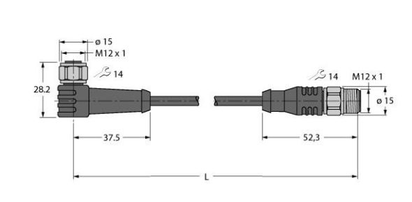 Aktuator- u. Sensorleitung WKSV4.5T15 #6625435 Aktuator- u. Sensorleitung WKSV4.5T15 #6625435