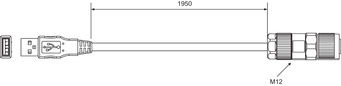 Verbindungskabel ID-K-M12/U-2
