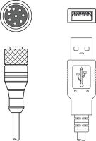 Anschlussleitung KB M12A-8P-USB-3000