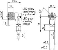 Winkel -5000- L3-5M-W-PL-PURM12F3P