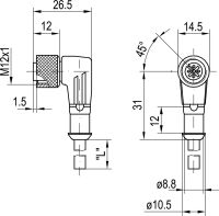 Winkel -5000- L4-5m-W-PUR F 4p