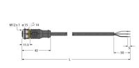 Aktuator- u. Sensorleitung RKC4T-3/TEL