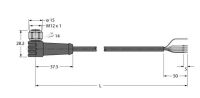 Aktuator- u. Sensorleitung WKSV5.501T-15/TXL