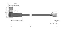 Aktuator- u. Sensorleitung WSSV4.5T-5/TXY3013