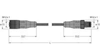 Industrielle Sensorleitung RKC5Q-6-RSC5Q/TXL