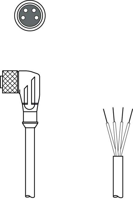 Anschlussleitung K-D M8W-4P-10m-FAB