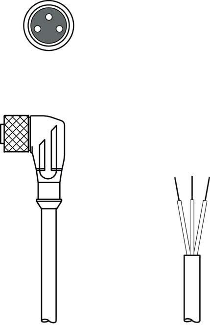 Anschlussleitung KD U-M8-3W-V1-020-DP Anschlussleitung KD U-M8-3W-V1-020-DP
