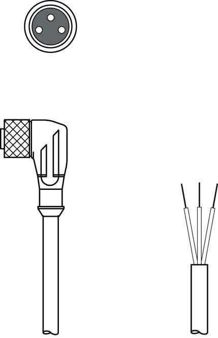 Anschlussleitung KD U-M8-3W-V1-050
