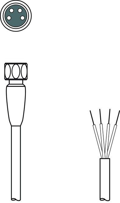 Anschlussleitung KD U-M8-4A-#50148348 Anschlussleitung KD U-M8-4A-#50148348