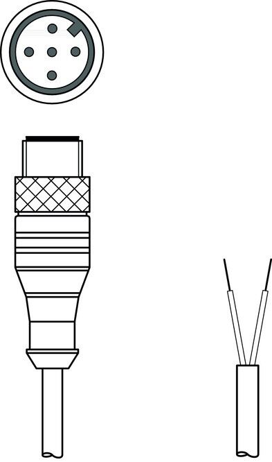 Anschlussleitung KS PB-M12-4A-P3-020 Anschlussleitung KS PB-M12-4A-P3-020