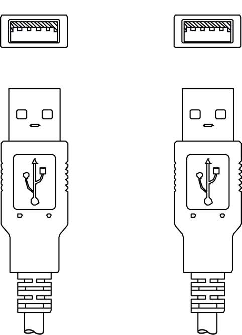 Verbindungsleitung KB USB A - USB A Verbindungsleitung KB USB A - USB A