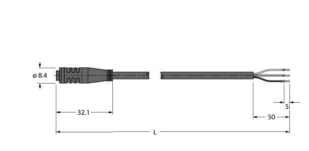 Aktuator- u. Sensorleitung PKG3S-6/TXL