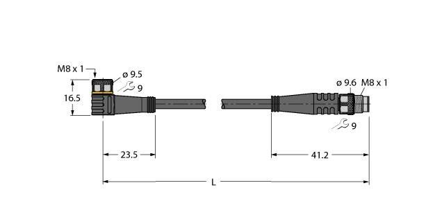 Aktuator- u. Sensorleitung PKW3M-1.5-PSG3M/TXG