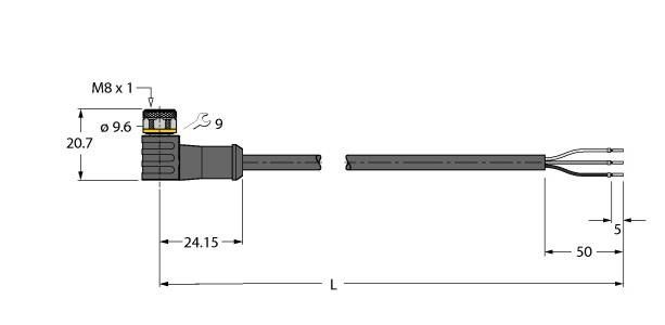 Aktuator- u. Sensorleitung PKW3M-P7X2-10/TEG