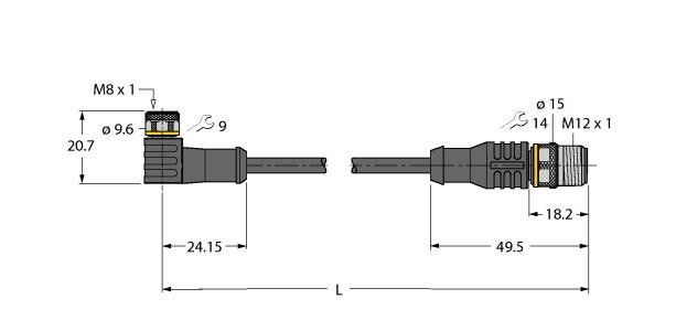 Aktuator- u. Sensorleitung PKW4M-P7X#6633318
