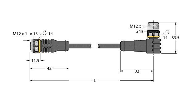Aktuator- u. Sensorleitung RKC4.4T20WSC4.4T/TXL