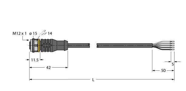 Aktuator- u. Sensorleitung RKC4.5T-35/TXL1075